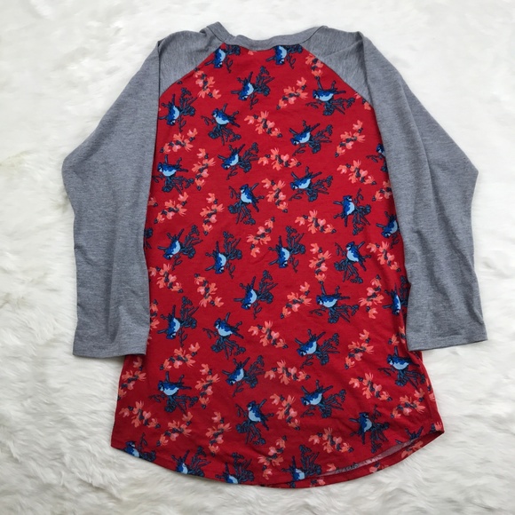 [3 for $15] LuLaRoe Simply Comfortable Blue Jay Raglan Tee S - Picture 6 of 6